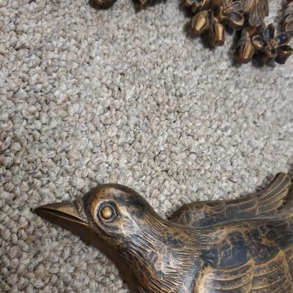Vintage Dart Coppercraft Guild Bird and Floral Wall Hanging Decor EUC Set Of Two - Picture 10 of 11